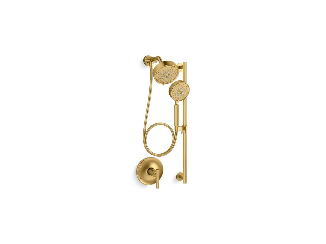 Kohler Purist Showering Kit, 2.5 gpm - Vibrant Brushed Moderne Brass by Kohler