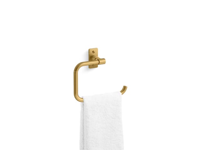 Kohler CastiaE by Studio McGee Towel ring - Vibrant Brushed Moderne Brass