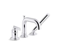 Kohler CastiaE by Studio McGee Deck-mount bath faucet with handshower - Vibrant Polished Nickel - image 2