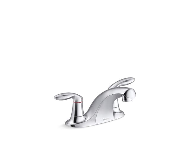 Kohler Coralais Two-handle centerset lavatory faucet, less drain, 0.35 gpm - Polished Chrome