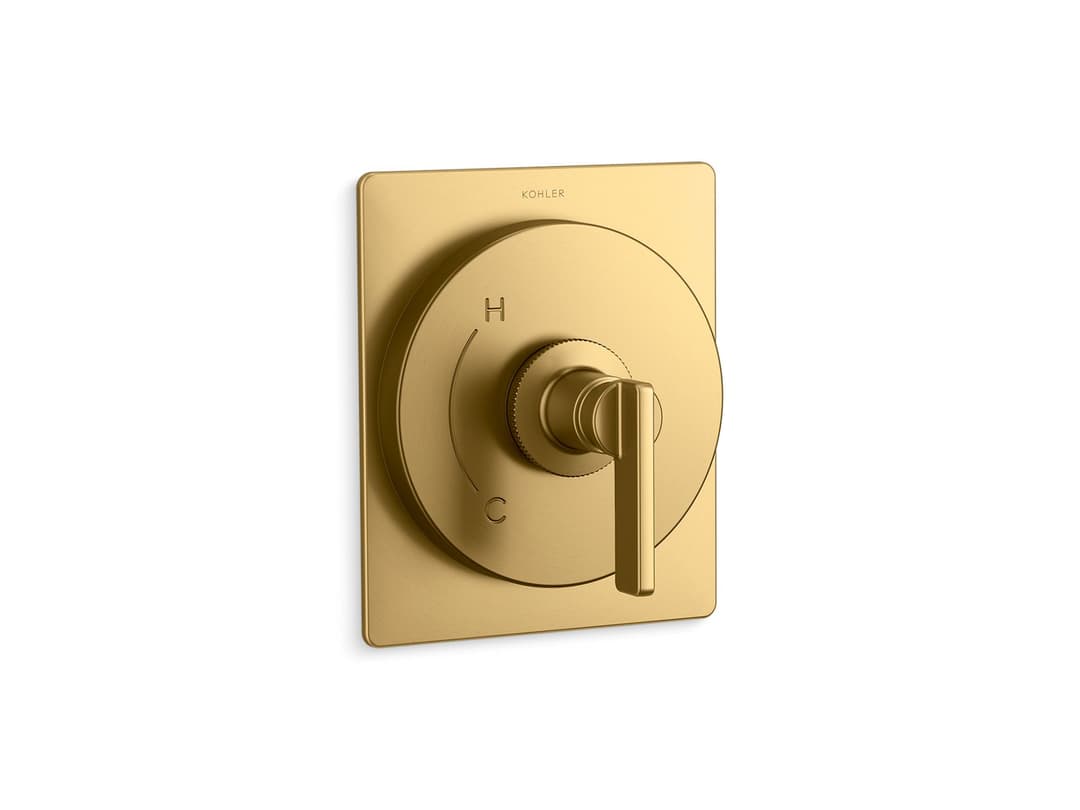 Kohler CastiaE by Studio McGee Rite-Temp valve trim - Vibrant Brushed Moderne Brass by Kohler