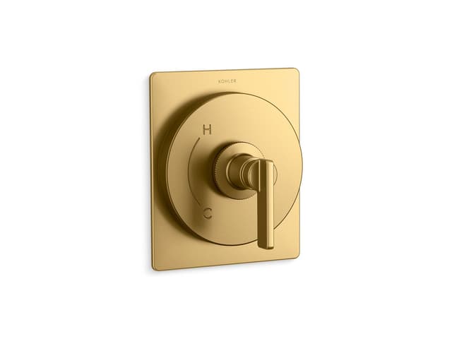 Kohler CastiaE by Studio McGee Rite-Temp valve trim - Vibrant Brushed Moderne Brass