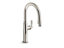 Kohler EdalynE by Studio McGee Pull-down kitchen sink faucet with three-function sprayhead - Vibrant Polished Nickel - image 1