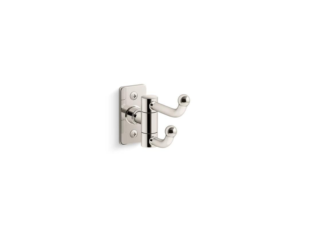 Kohler CastiaE by Studio McGee Double robe hook - Vibrant Polished Nickel by Kohler