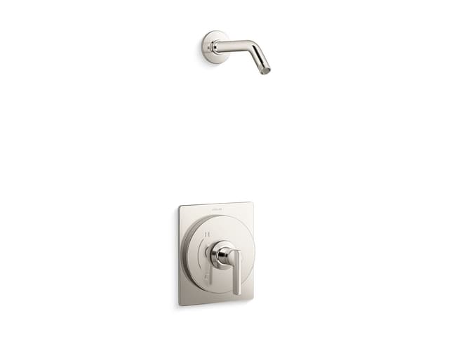 Kohler CastiaE by Studio McGee Rite-Temp shower trim kit, without showerhead - Vibrant Polished Nickel