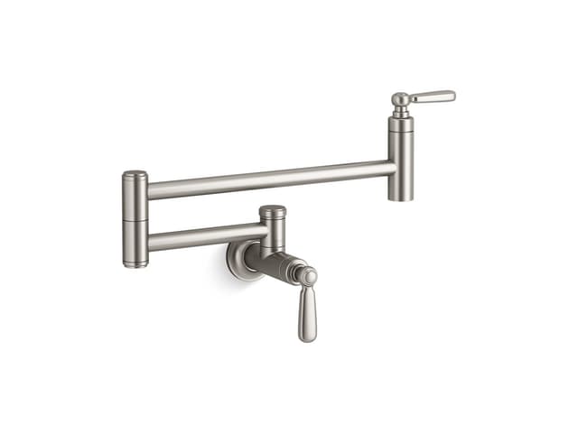 Kohler EdalynE by Studio McGee Wall-mount pot filler - Vibrant Stainless