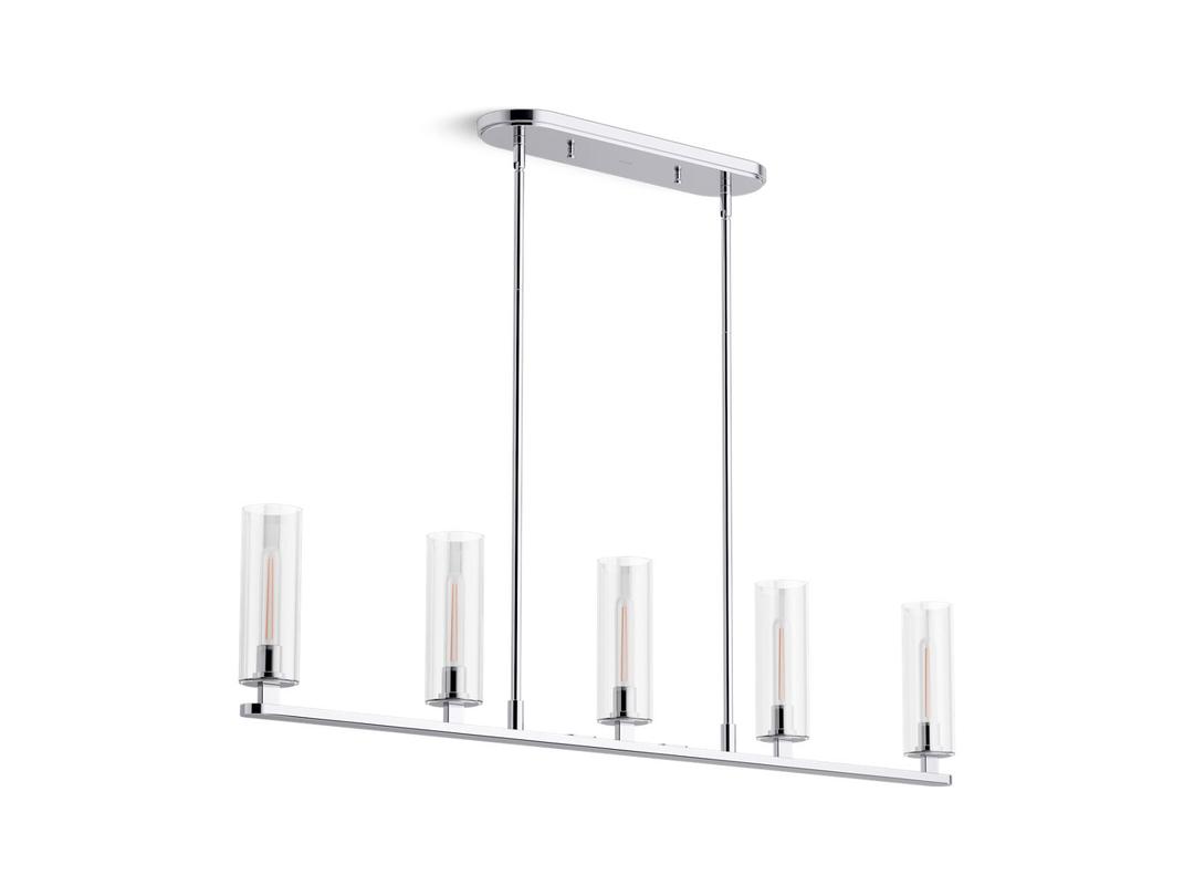 Kohler Crue 45'' linear chandelier - Polished Chrome by Kohler