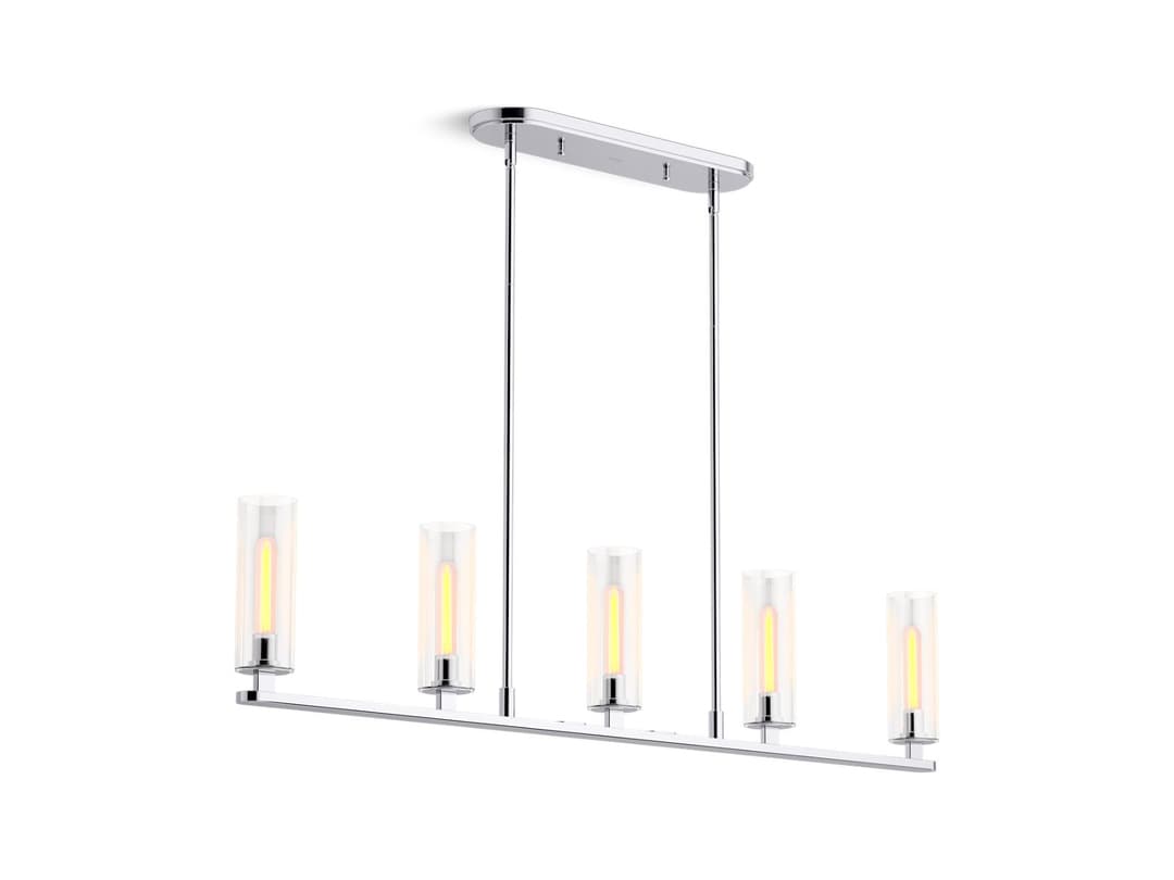 Kohler Crue 45'' linear chandelier - Polished Chrome by Kohler