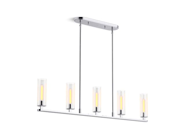 Kohler Crue 45'' linear chandelier - Polished Chrome