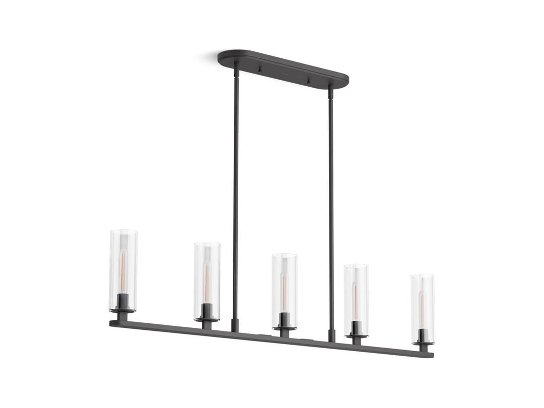Kohler Crue 45'' linear chandelier - Matte Black by Kohler