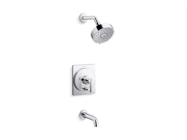 Kohler CastiaE by Studio McGee Rite-Temp bath and shower trim kit, 1.75 gpm - Polished Chrome