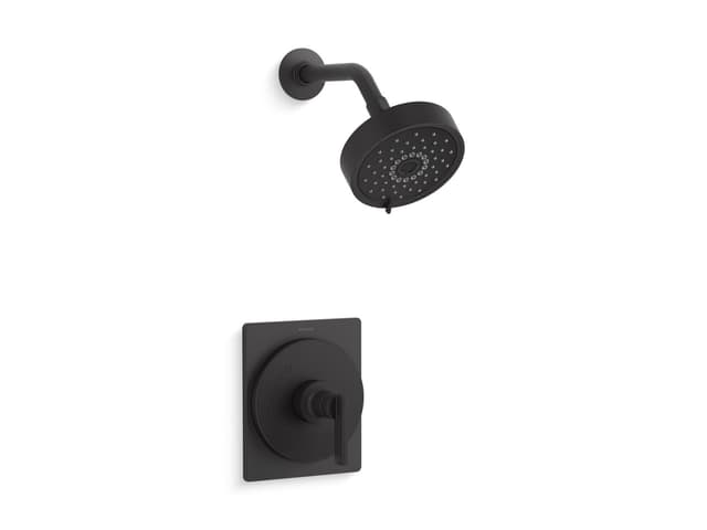 Kohler CastiaE by Studio McGee Rite-Temp shower trim kit, 1.75 gpm - Matte Black