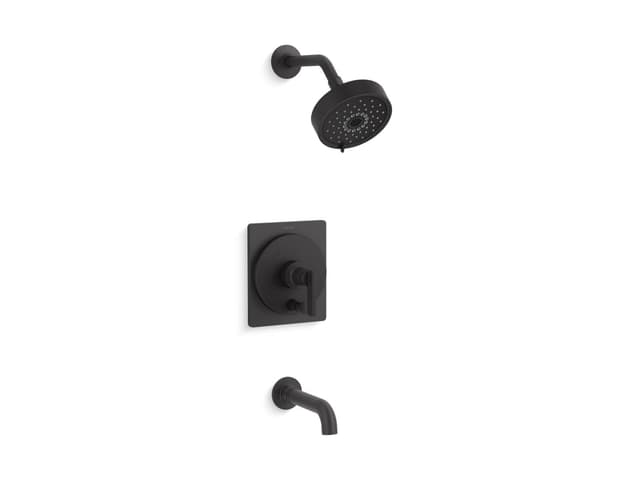 Kohler CastiaE by Studio McGee Rite-Temp bath and shower trim kit, 1.75 gpm - Matte Black