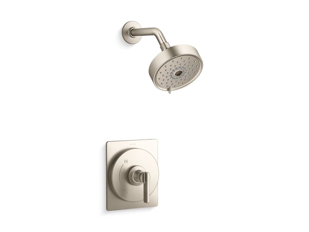 Kohler CastiaE by Studio McGee Rite-Temp shower trim kit, 1.75 gpm - Vibrant Brushed Nickel by Kohler