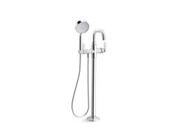 Kohler CastiaE by Studio McGee Floor-mount bath filler trim with handshower - Polished Chrome - image 1
