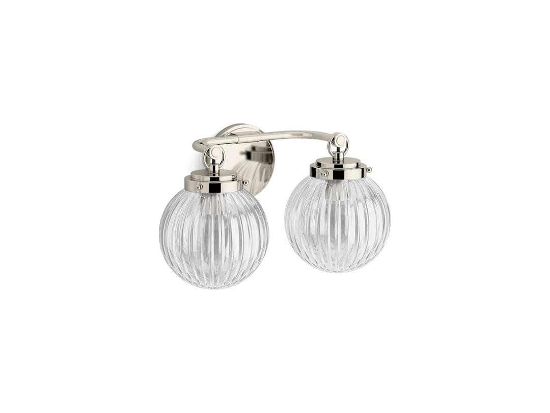 Kohler EmbraE by Studio McGee Two-light sconce - Polished Nickel by Kohler