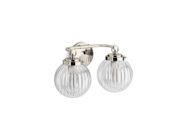 Kohler EmbraE by Studio McGee Two-light sconce - Polished Nickel