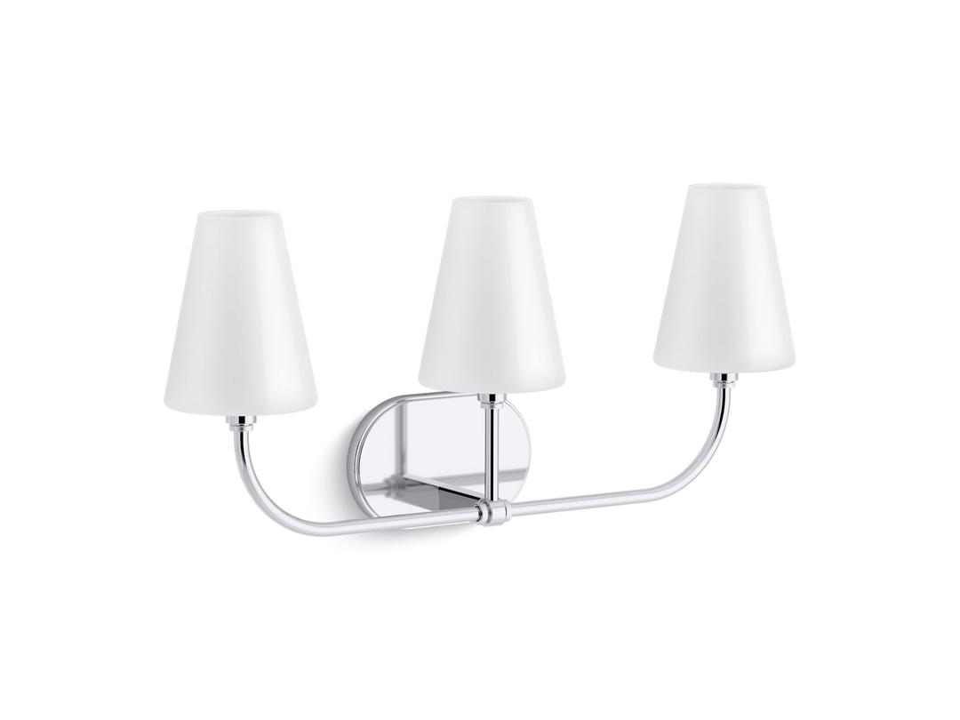 Kohler KernenE by Studio McGee Three-light sconce - Polished Chrome by Kohler
