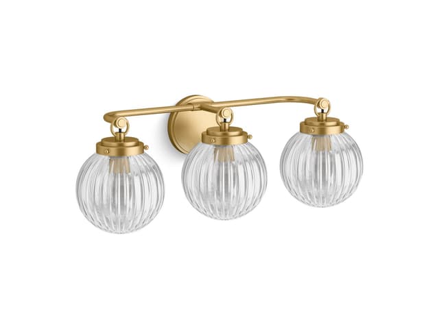 Kohler EmbraE by Studio McGee Three-light sconce - Brushed Moderne Brass