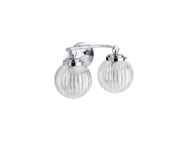 Kohler EmbraE by Studio McGee Two-light sconce - Polished Chrome