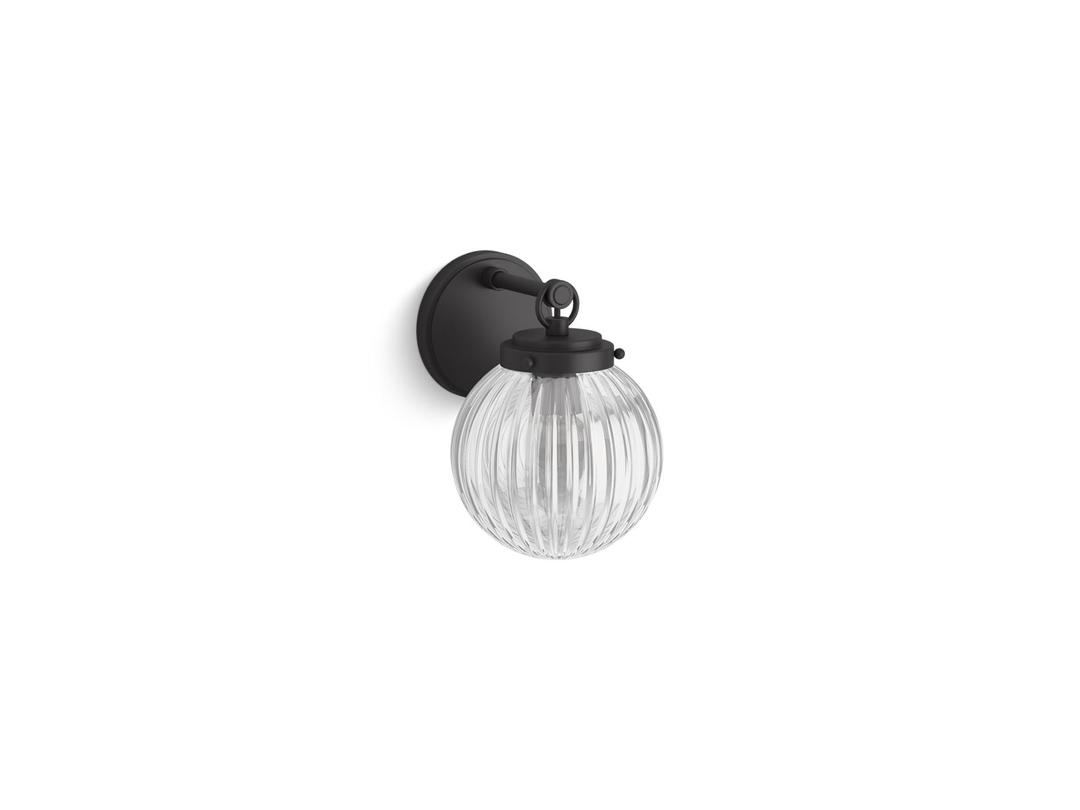 Kohler EmbraE by Studio McGee One-light sconce - Matte Black by Kohler