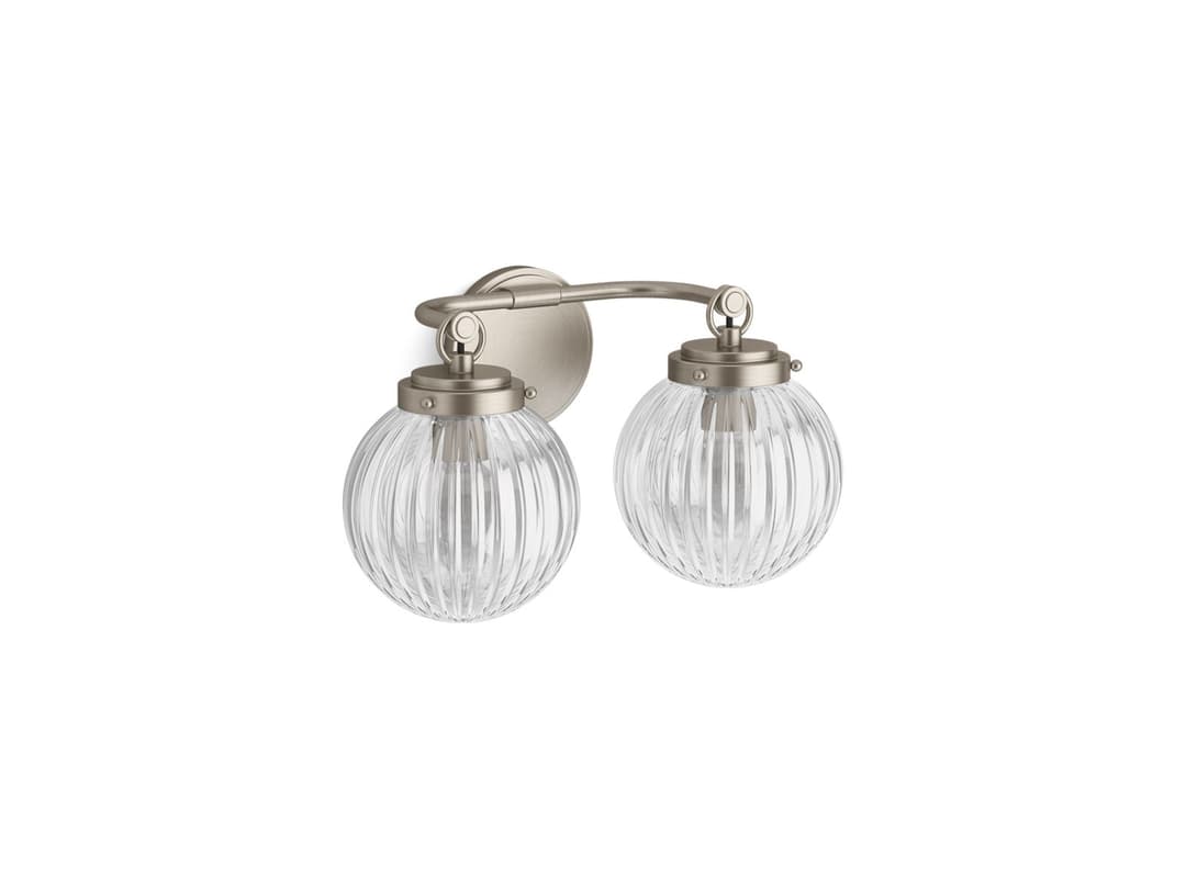 Kohler EmbraE by Studio McGee Two-light sconce - Brushed Nickel by Kohler
