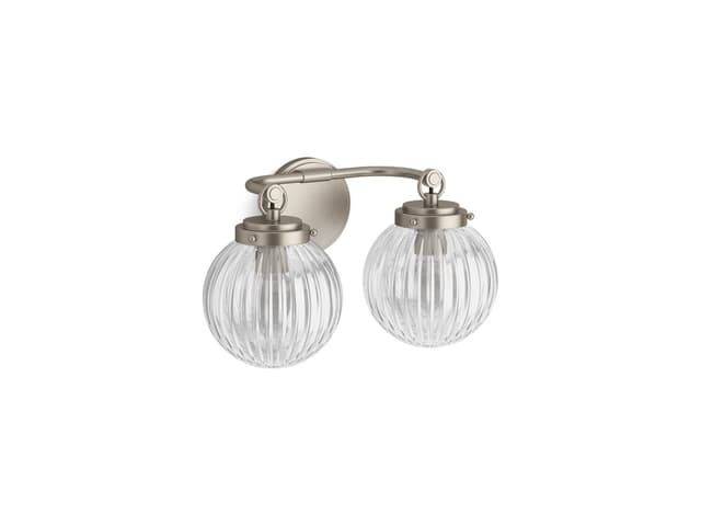 Kohler EmbraE by Studio McGee Two-light sconce - Brushed Nickel