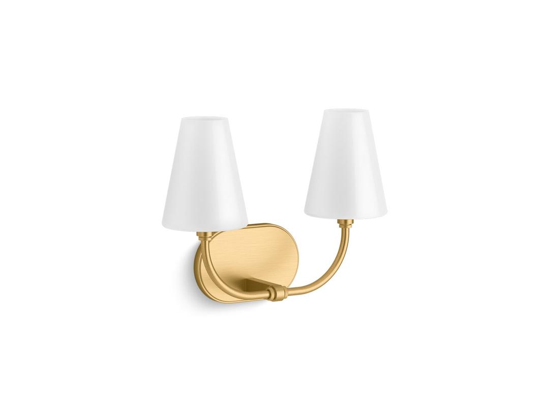 Kohler KernenE by Studio McGee Two-light sconce - Brushed Moderne Brass by Kohler