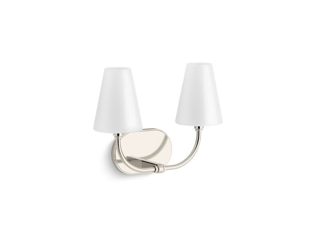 Kohler KernenE by Studio McGee Two-light sconce - Polished Nickel