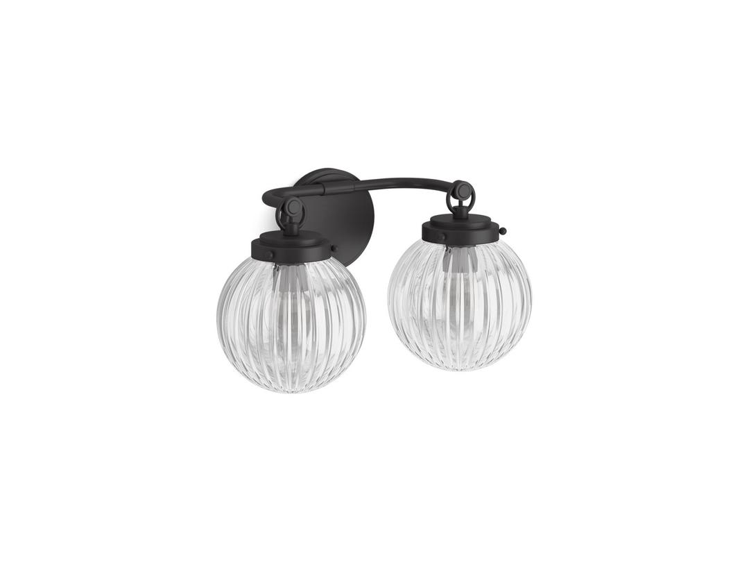 Kohler EmbraE by Studio McGee Two-light sconce - Matte Black by Kohler