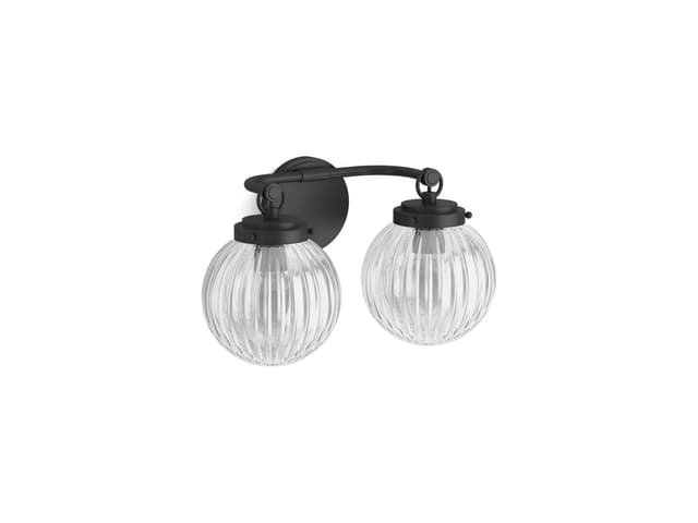 Kohler EmbraE by Studio McGee Two-light sconce - Matte Black