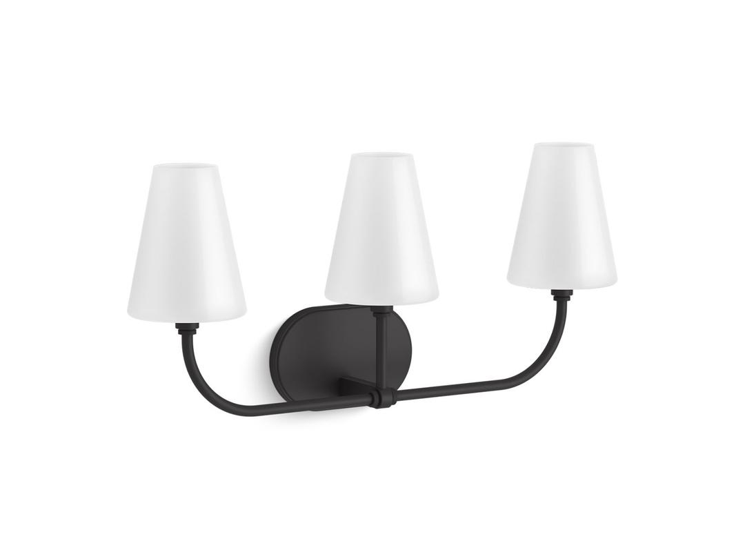 Kohler KernenE by Studio McGee Three-light sconce - Matte Black by Kohler