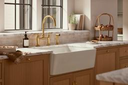 EdalynE by Studio McGee Two-hole bridge kitchen sink faucet with side sprayer - image 13
