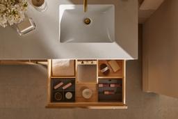 MalinE by Studio McGee 60'' bathroom vanity cabinet with sinks and quartz top - image 14