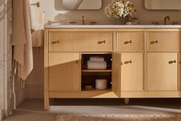 MalinE by Studio McGee 60'' bathroom vanity cabinet with sinks and quartz top - image 10