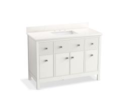 MalinE by Studio McGee 48'' bathroom vanity cabinet with sink and quartz top - image 1