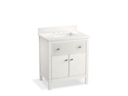 30'' bathroom vanity cabinet with sink and quartz top - image 2