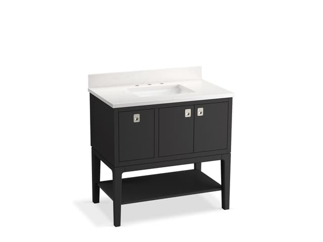 Kohler | Seagrove by Studio McGee | Vanity Combo With Countertop - Ferrous Grey