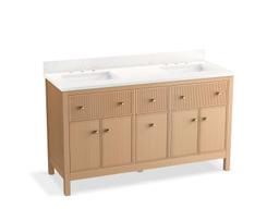 MalinE by Studio McGee 60'' bathroom vanity cabinet with sinks and quartz top - image 1