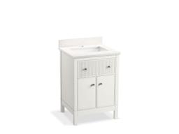 24'' bathroom vanity cabinet with sink and quartz top - image 2