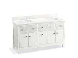 MalinE by Studio McGee 60'' bathroom vanity cabinet with sinks and quartz top - image 2