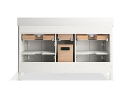 MalinE by Studio McGee 60'' bathroom vanity cabinet with sinks and quartz top - image 15