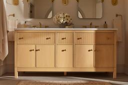 MalinE by Studio McGee 60'' bathroom vanity cabinet with sinks and quartz top - image 11