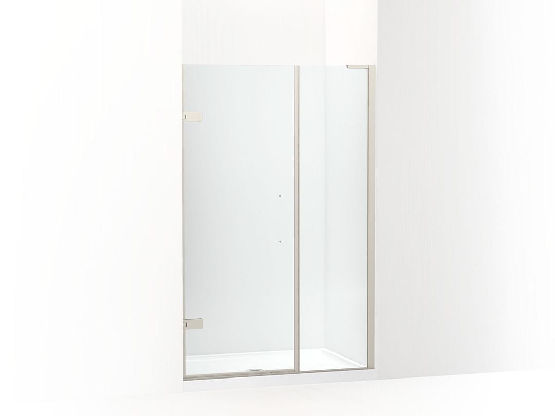 Kohler ComposedE 3/8'' pivot door glass and hardware, no handle - Anodized Brushed Nickel by Kohler