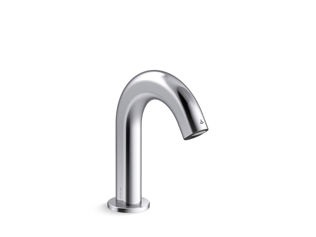 Kohler ObloE Touchless single-hole lavatory faucet with Kinesis sensor technology, DC-powered, less drain, 0.5 gpm - Polished Chrome by Kohler