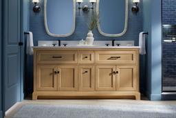 CharlemontE 72'' bathroom vanity cabinet with sinks and quartz top - image 26