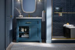 30'' bathroom vanity cabinet with sink and quartz top - image 25