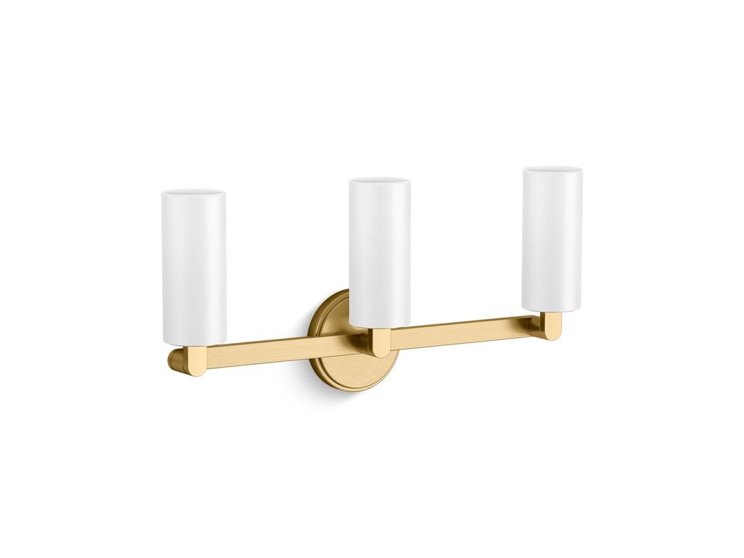 Kohler Crue Three-light sconce - Brushed Moderne Brass by Kohler