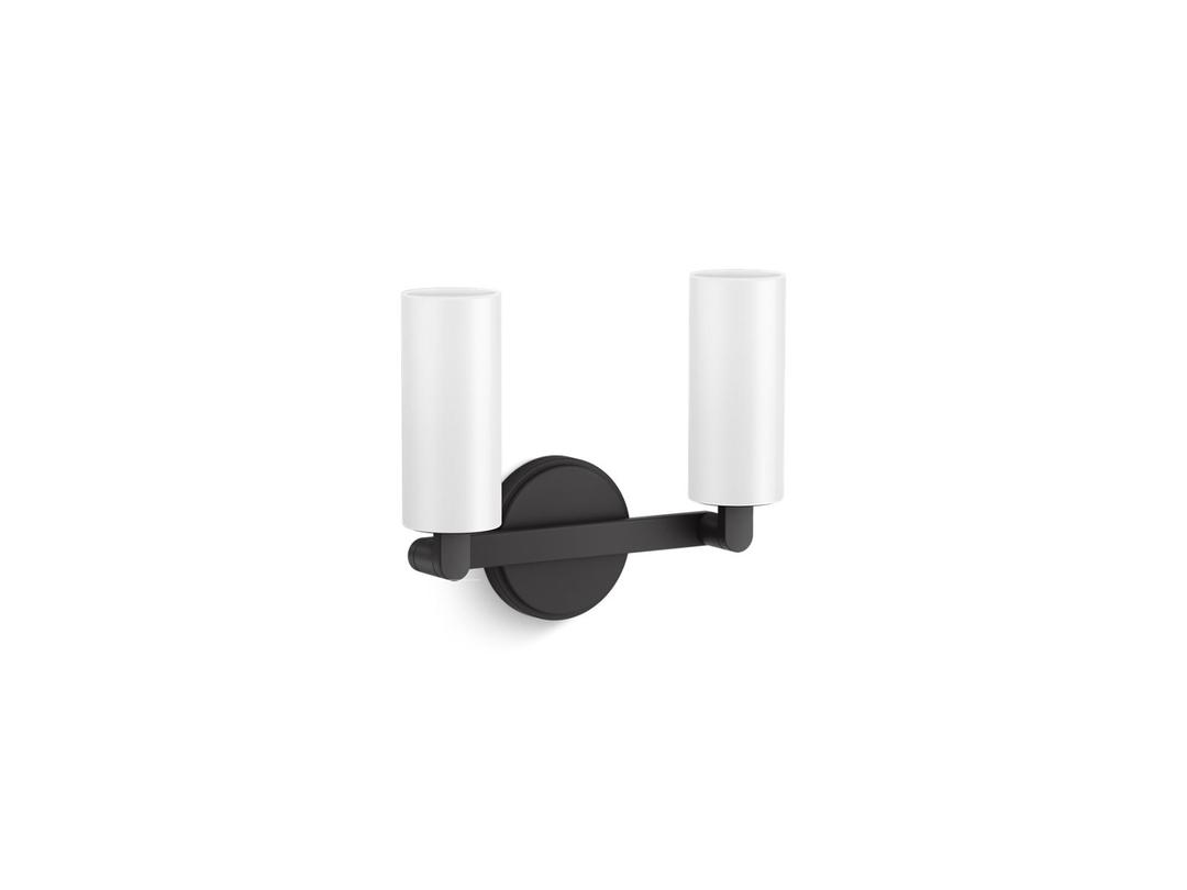 Kohler Crue Two-light sconce - Matte Black by Kohler