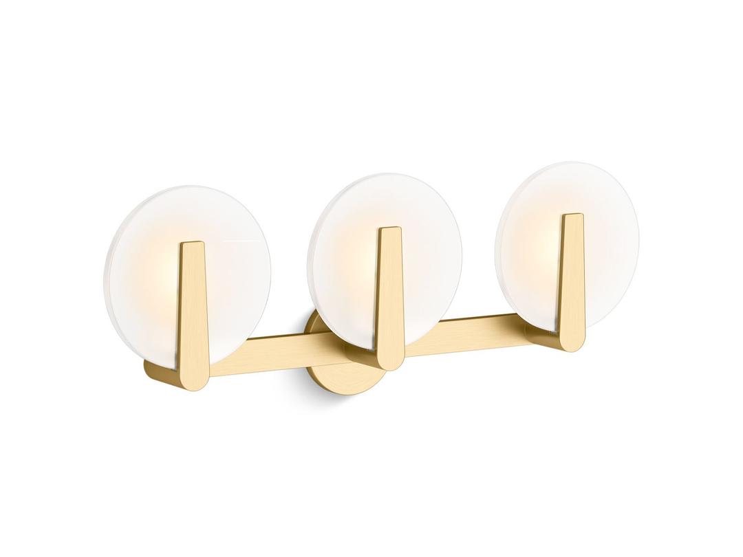 Kohler Hint Three-light sconce - Brushed Moderne Brass by Kohler